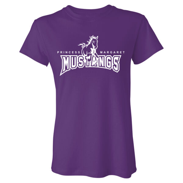 Mustangs Adult Ladies T-Shirt (Purple) Thumbnail